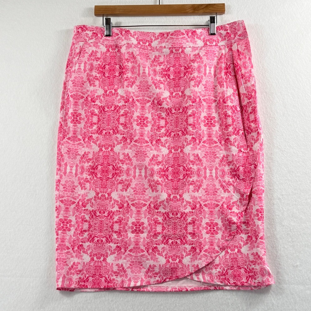NEW RipSkirt Hawaii Wrap Skirt Womens XL Bali Pink Floral Tropical Resort Summer